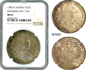 Austria, Maria Theresa, Taler 1780 SF, Günzburg Mint, Silver, Dav-1150, old toning, NGC MS61