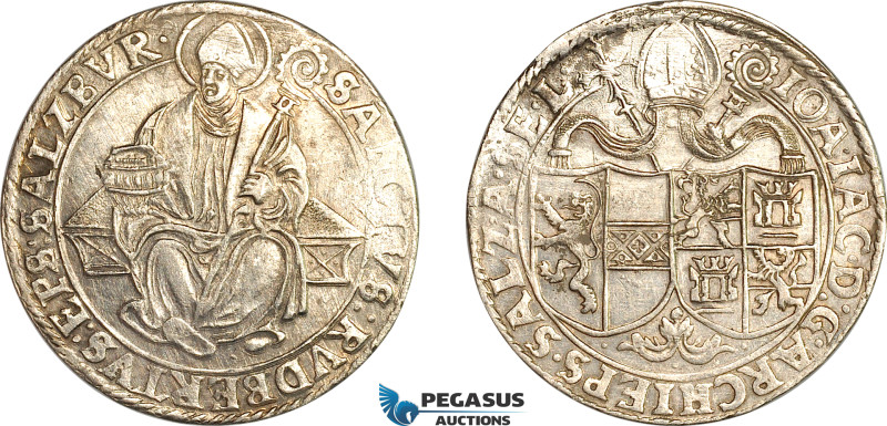 Austria, Salzburg, Johann Khuen von Belasi, Taler ND, Silver, Dav-8174, Light to...