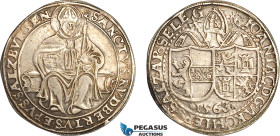 Austria, Salzburg, Johann Khuen von Belasi, Taler 1563, Silver, Dav-8174, Old toning, EF