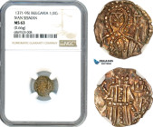 Bulgaria, Ivan Sisman 1/2 Gros (1371-95), Turnovo Mint, Silver (0.66g), Dochev 4440, Old cabinet toning, NGC MS63