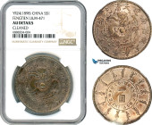 China, Fengtien Dollar Yr. 24, (1898), Fengtien Mint, Silver, L&M 471, Lustrous, retoned, NGC AU Det. Cleaned