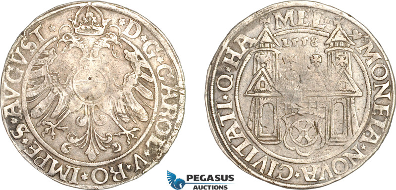 Germany, Hameln, with the title Karl V, Taler (24 Groschen) 1558, Silver, Dav-92...