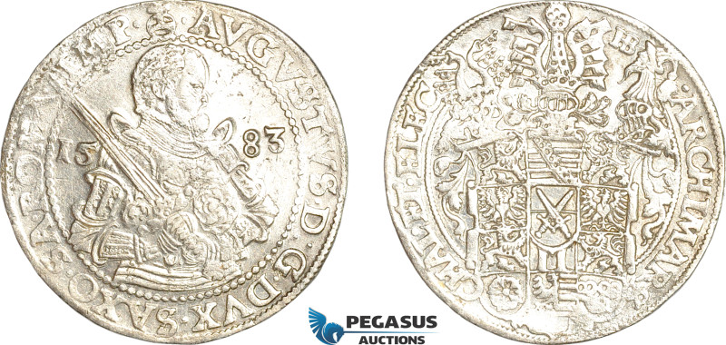 Germany, Saxony (Albertine Line), Augustus, Taler 1583, Dresden Mint, Silver, Da...