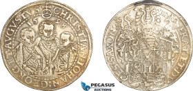 Germany, Saxony (Albertine Line), Taler 1598, Dresden Mint, Silver, Dav-9820, Old cabinet toning, VF