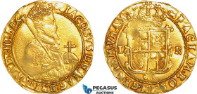 England, James I, Second Coinage, Unite ND (1610-11), Tower Mint, Gold (9.93g), N-2084, S-2619, Lustrous, cleaned, EF