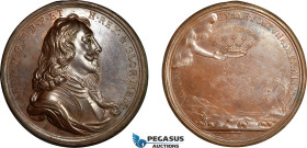 Great Britain, Charles I, Bronze Memorial Medal ND (1649), By Roettiers, (72.11g, Ø50mm) Eimer-162a, AU-UNC