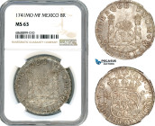 Mexico, Philip V, 8 Reales 1741 Mo MF, Mexico Mint, Silver, KM# 103, Exceptional condition, NGC MS63, Rare!