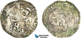 Netherlands, Zwolle, Leeuwendaalder (Lion Daalder) 1648, Silver (26.72g) Delm-866, old green deposits, VF