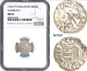 Romania, Wallachia, Vladislav I, 1 Denar (1364-77) Silver, NGC MS62