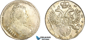 Russia, Anna, Rouble 1733, Moscow Mint, Silver, Bitkin# 64, VF-EF