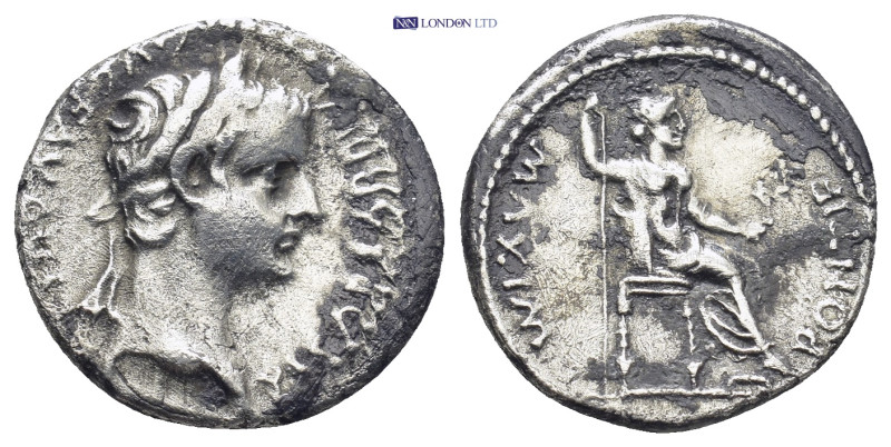 Tiberius. Silver Denarius (18mm, 3.57 g), AD 14-37. 'Tribute Penny' type. Lugdun...