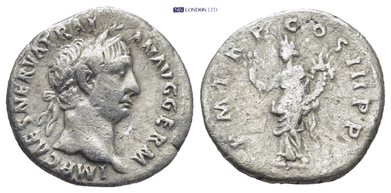 TRAJAN (98-117). Denarius. (19mm, 3.4 g) Rome. Obv: IMP CAES NERVA TRAIAN AVG GE...