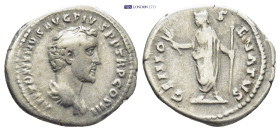 Antoninus Pius (138-161 AD). AR Denarius (19mm, 3.4 g), Rome, 140-143 AD.Obv. ANTONINVS AVG PIVS P P TR P COS III, Laureate head to right. Rev. GENIO ...