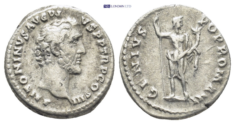 Antoninus Pius (138-161) AR Denarius (Silver, 3.16 g, 17mm) Rome, 140-143 Obv: A...