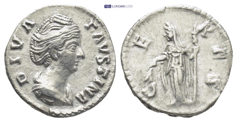 DIVA FAUSTINA I (Died 140/1). Denarius. (17mm, 3.45 g) Rome. Obv: DIVA FAVSTINA....