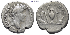 Marcus Aurelius as Caesar. (139-161 AD). Silver denarius (18mm, 3.32 g). Rome, 140-144 AD. AVRELIVS CAESAR AVG PII F COS, head bare right / PIETAS AVG...