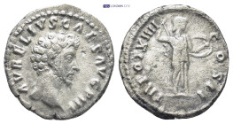 Marcus Aurelius, as Caesar (Antoninus Pius, 138-161), Denarius,Rome, AD 159-160, AR,(18mm, 3.39 g). AVRELIVS CAES AVG PII F, bare head r., Rv. TR POT ...