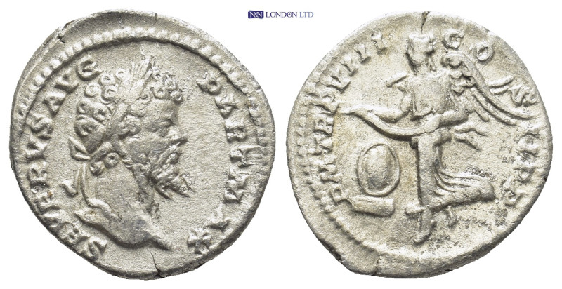 Septimius Severus (193-211 AD). AR Denarius (19mm, 3.0 g), Roma, 200 AD. Obv. SE...