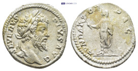 Septimius Severus (193-211) AR denarius, (17mm, 2.9 g) Rome, 201. Obv: SEVERVS AVG PART MAX, laureate head of Septimius Severus right Rev: FVNDATO-R P...