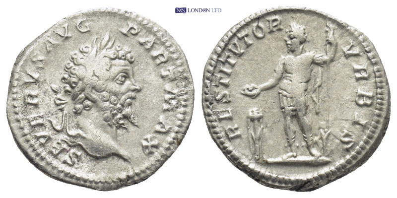 Septimius Severus (AD 193-211). AR denarius (17mm, 3.3 g). Rome, AD 200-201. SEV...