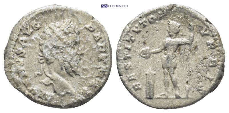 Septimius Severus (AD 193-211). AR denarius (18mm, 3.0 g). Rome, AD 200-201. SEV...