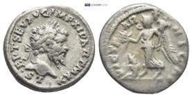 Septimius Severus, 193 - 211 ADrnSilver Denarius, Laodicea Mint, (18mm, 3.8 g). Obverse: L SEPT SEV AVG IMP XI PART MAX, Laureate head of Septimius ri...