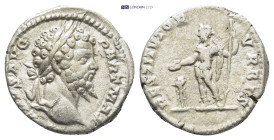 Septimius Severus, AD 193-211. AR, Denarius.(17mm, 3.3 g). Rome. Obv: SEVERVS AVG PART MAX. Head of Septimius Severus, laureate, right. Rev: RESTITVTO...