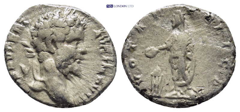 Septimius Severus. A.D. 193-211. AR denarius (17mm, 3.32 g). Rome mint, struck A...