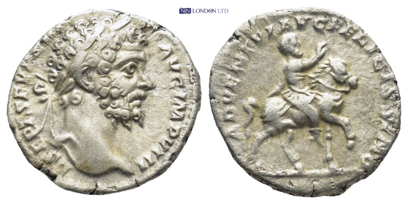 Septimius Severus. A.D. 193-211. AR denarius (18mm, 3.1 g). Emesa mint, struck A...