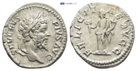 Septimius Severus. A.D. 193-211. AR denarius (18mm, 3.3 g). Rome, A.D. 204. SEVERVS PIVS AVG, laureate head of Septimius Severus right / FELICITAS AVG...