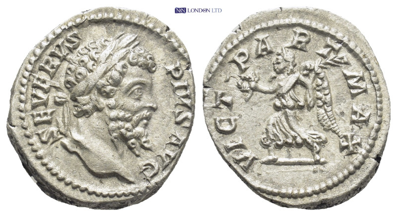 Septimius Severus. A.D. 193-211. AR denarius (20mm, 3.5 g). Rome, A.D. 204. SEVE...