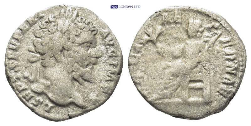 Septimius Severus. Silver denarius, (17mm, 2.5 g) AD 197-198. Rome. Obv: L SEPT ...