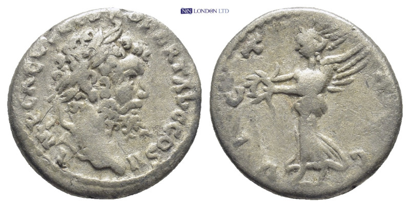 Septimius Severus. Victory Denarius. (16mm, 3.1 g). Emesa mint. Obv: IMP CAE L S...