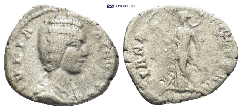 Julia Domna (AD 193-217). AR denarius (18mm, 2.8 g). Laodicea ad Mare, AD 198-20...