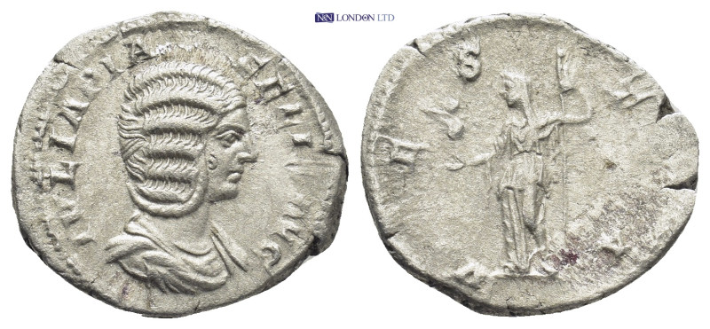 Julia Domna, 193-217. Denarius (Silver, 19mm, 2.7 g), Rome, 211-217. IVLIA PIA F...