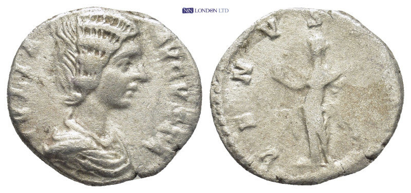 Julia Domna, AD 193-217. AR, Denarius. (2.5 g. 18 mm). Rome. Obv: IVLIA AVGVSTA....