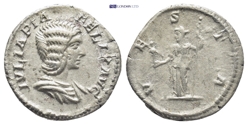 Julia Domna, Augusta, 193-217. Denarius (Silver, 18mm, 2.8 g), struck under her ...