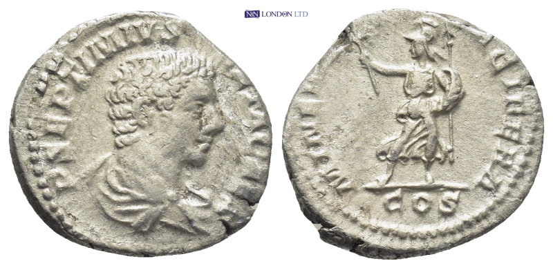 GETA, as Caesar. 198-209 AD. AR Denarius (19mm, 3.3 g). Struck 205-208 AD. P SEP...