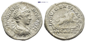 Caracalla (198-217 AD). AR Denarius (18mm, 3.1 g), Roma (Rome) 206-210 AD. Obv. ANTONINVS PIVS AVG, Laureate and draped bust right. Rev. INDVLGENTIA A...