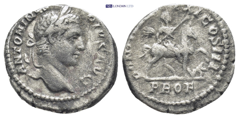 Caracalla (198-217 AD). AR Denarius (19mm, 3.37 g), Roma (Rome) 208 AD. Obv. ANT...