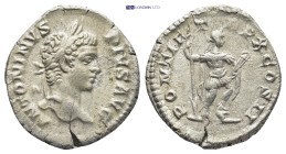 Caracalla (198-217), AR denarius (Silver, 18mm, 3,0 g), Rome, 207. Obv: ANTONINVS PIVS AVG, laureate head of Caracalla right. Rev: PONTIF TR P X COS I...
