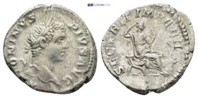 Caracalla (198-217), Denarius, Rome, AD 206-210, AR (19mm, 3.2 g), ANTONINVS - PIVS AVG, laureate head r., Rv. SECVRIT - IMPERII, Securitas seated r.,...