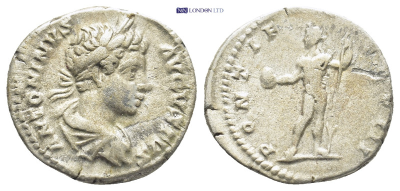 Caracalla (AD 198-217). AR denarius (18mm, 3.27 g). Rome, AD 200. ANTONINVS-AVGV...