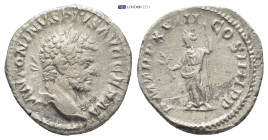 Caracalla, 198-217. Denarius (Silver, 18mm, 3.0 g), Rome, 215. ANTONINVS PIVS AVG GERM Laureate head of Caracalla to right. Rev. PM TR P XVIII COS III...