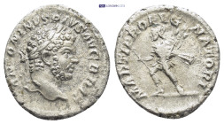 Caracalla; 198-217 AD, Rome, 213 AD, Denarius. (17mm, 2.7 g) Obv: ANTONINVS PIVS AVG GERM Head laureate r. Rx: MARTI PROPVGNATORI Mars advancing l. ho...
