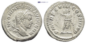 Caracalla. A.D. 198-217. AR denarius (19mm, 3.6 g). Rome, A.D. 216. ANTONINVS PIVS AVG GERM, laureate head of Caracalla right / P M TR P XVIIII COS II...