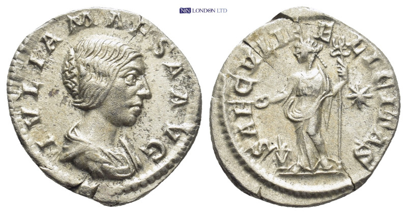 Julia Maesa. Augusta, A.D. 218-224/5. AR denarius (19mm, 2.9 g). Rome, under Ela...