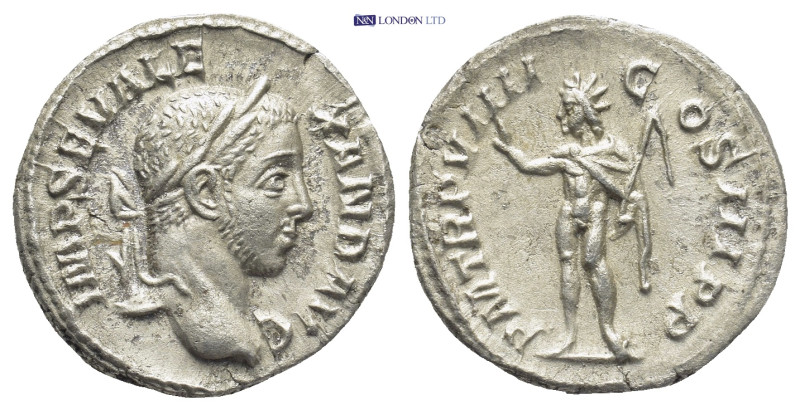 SEVERUS ALEXANDER (222-235). Denarius. (19mm, 2.9 g) Rome. Obv: IMP SEV ALEXAND ...