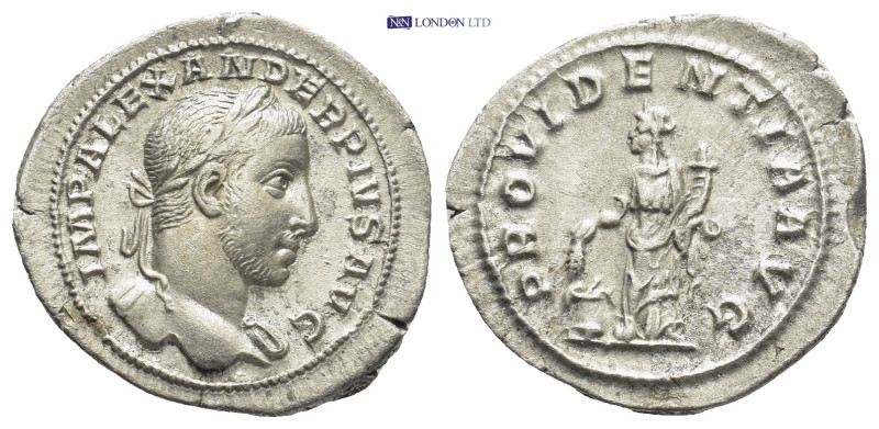 SEVERUS ALEXANDER (222-235). Denarius. (21mm, 2.7 g) Rome. Obv: IMP ALEXANDER PI...