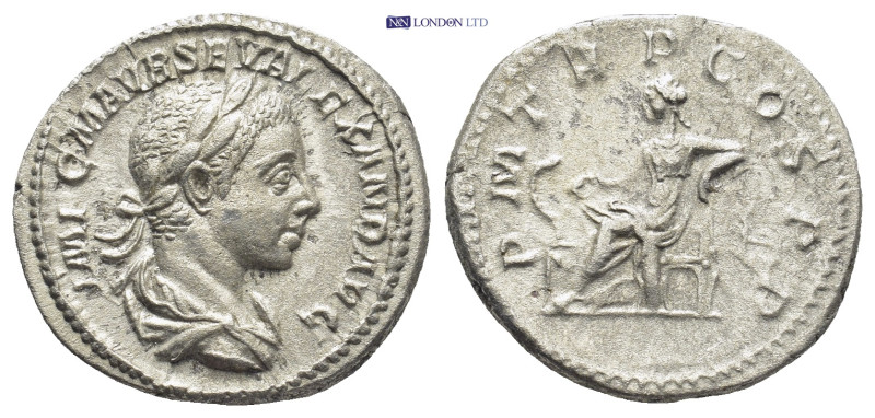 Severus Alexander AD 222-235. Rome Denarius AR (19mm., 3.3 g). IMP C M AVR SEV A...